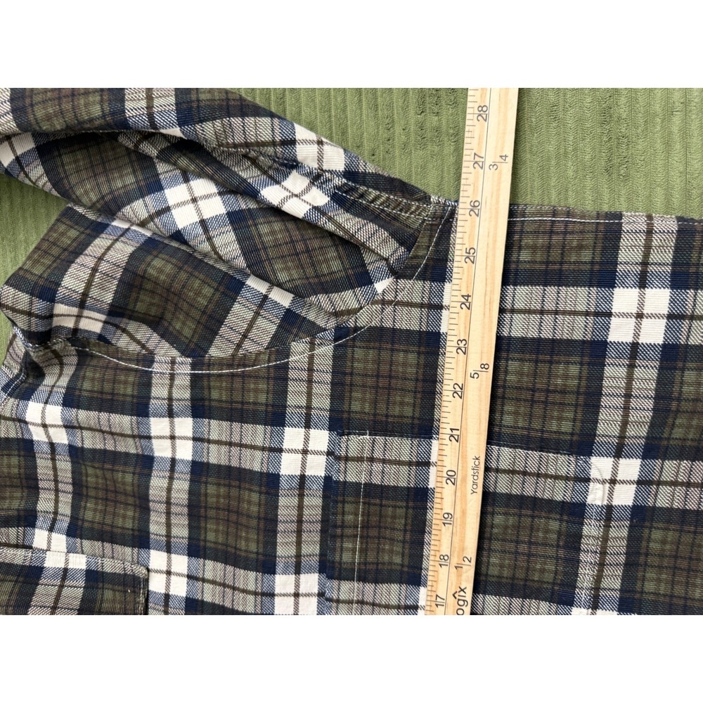 Buck Mason Mens XX-Large Plaid Button Down Shirt Olive Navy NWOT XXL qq33 - Picture 4 of 9